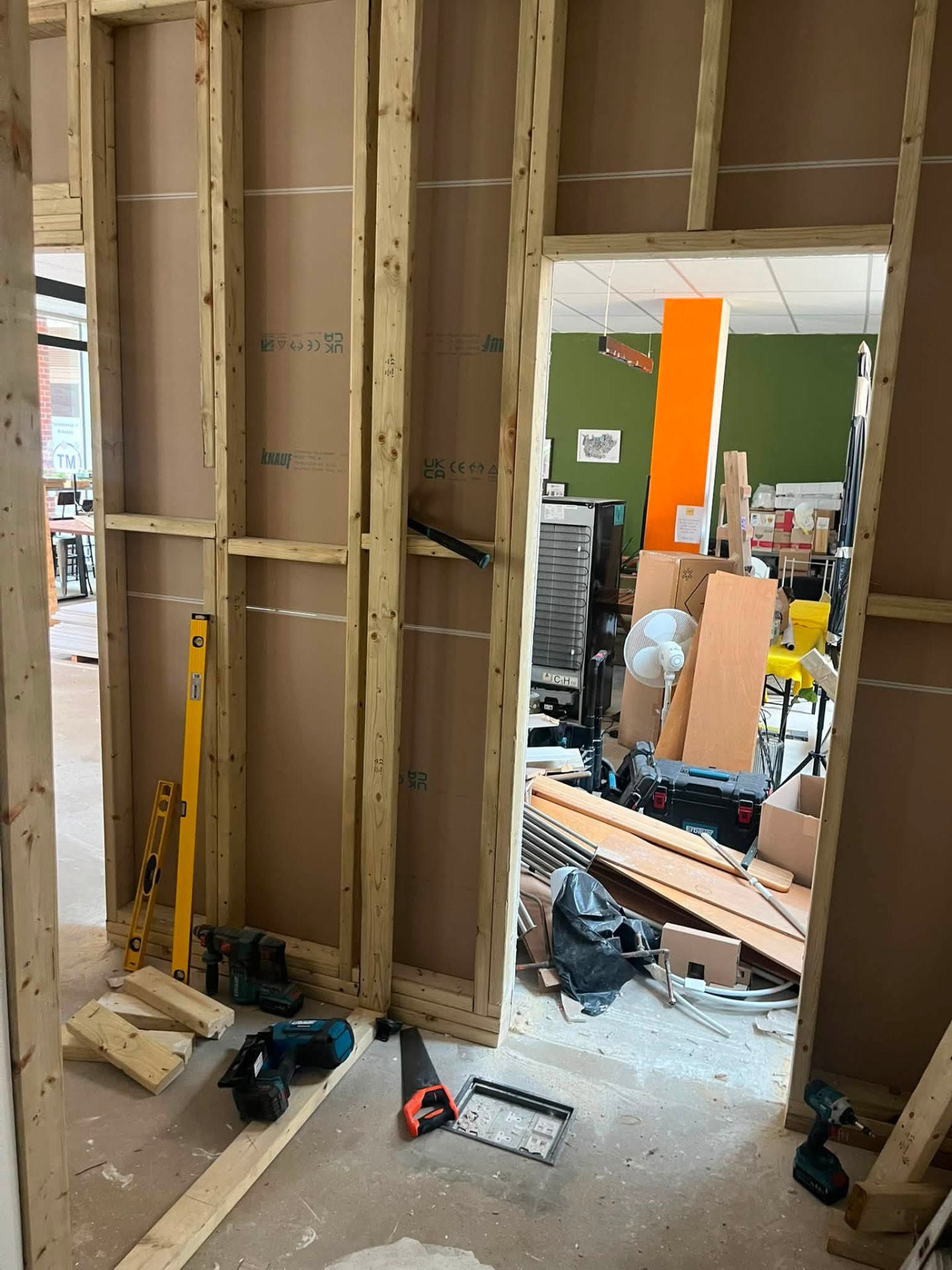 Framed doorway opening through to the main pub area